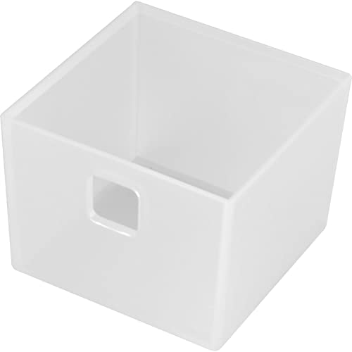 NINKA 5016.11 20909 weiß transluzent Banio Schubladen Behälter 1-Fach, Aufbewahrungsbehälter Organizer 84x84mm Kunststoff von NINKA