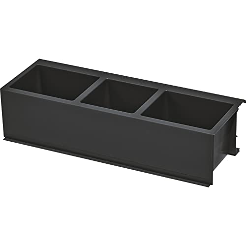 NINKA 5051.82 41514 Schubladen Ordnungssystem Höhe C mit 3-fächer für zusätzlichen Stauraum, Kunststoff anthrazit, Silber, sideBOX Legrabox von NINKA