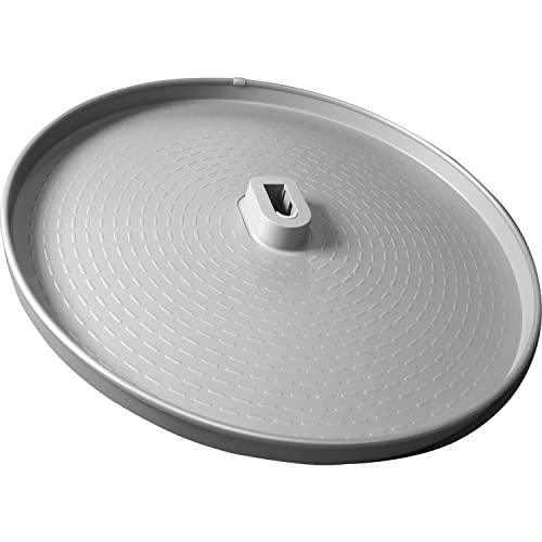 NINKA 5850.98 70962 ProArc Kreis-Schwenkboden für Küchen Eckschrank, KB 900mm mit integrierter Antirutschfolie, Kunststoff alugrau, Silber von NINKA