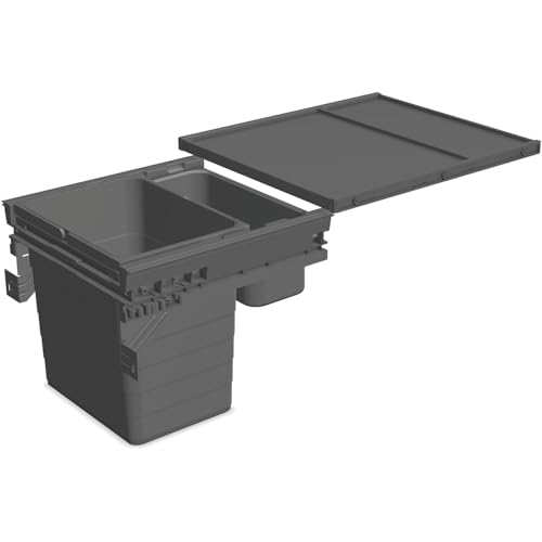 Ninka Mülltrennsystem Set eins2fünf - Einbaumülleimer 1 Fach mit Ablageschale für KB 450/NL 400, grau Ninka Mülltrennsystem Set eins2fünf - Einbaumülleimer 1 Fach mit Ablageschale für KB 450/NL 400, grau von NINKA