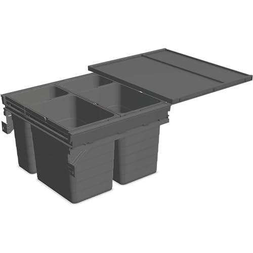 Ninka Mülltrennsystem Set eins2fünf - Einbaumülleimer 4 Fächer für KB 600/NL 500, grau Ninka Mülltrennsystem Set eins2fünf - Einbaumülleimer 4 Fächer für KB 600/NL 500, grau von NINKA