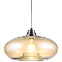 Hängeleuchte Glas amber Pendelleuchte Retro Esszimmerleuchte Höhenverstellbar, Metall, E27 Fassung, DxH 40x150 cm Hängeleuchte Glas amber Pendelleuchte Retro Esszimmerleuchte Höhenverstellbar, Metall, E27 Fassung, DxH 40x150 cm von NOWA