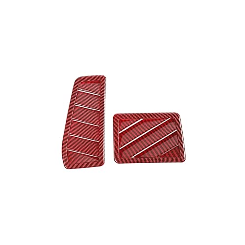 NINOMA Armaturenbrett, Klimaanlage, Lüftungsauslass, Dekorationsabdeckung, Zierleisten, Aufkleber, kompatibel mit Innenausstattung des Dodge Challenger 2009–2014 (Color : Red Carbon Fiber) von NINOMA