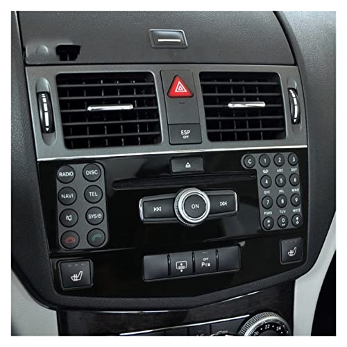 NINOMA Auto Styling kompatibel mit Mercedes W204 Mittelkonsole Klimaanlage CD Panel Button Cover Aufkleber Trim C Klasse C200 C260 C300 C180 von NINOMA