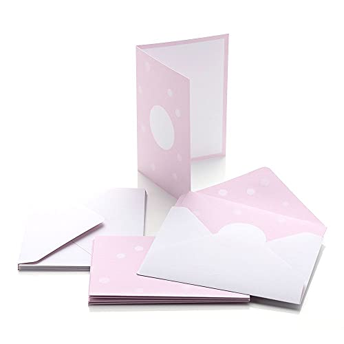 NIO Briefumschläge C6 Rose (100x155 mm-6 Stück), Papier, pink von Artemio