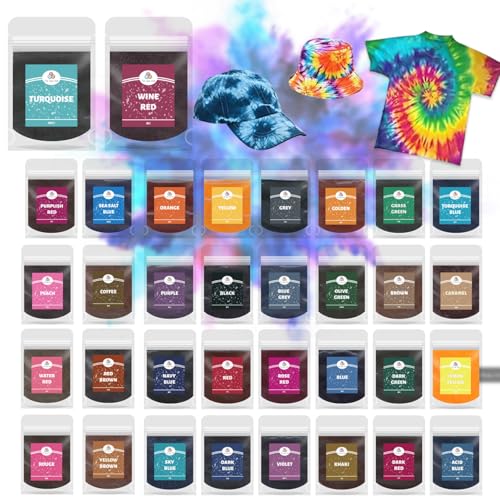 34pcs Krawattenfarbstoffpulver, 34 Farben kinderfreundliche Krawattenfärbemittel für DIY-Projekte perfekt für Kinder und Erwachsene Halloween Partyzubehör, 10.pulver 34pcs Krawattenfarbstoffpulver, 34 Farben kinderfreundliche Krawattenfärbemittel für DIY-Projekte perfekt für Kinder und Erwachsene Halloween Partyzubehör, 10.pulver von NIOMICO