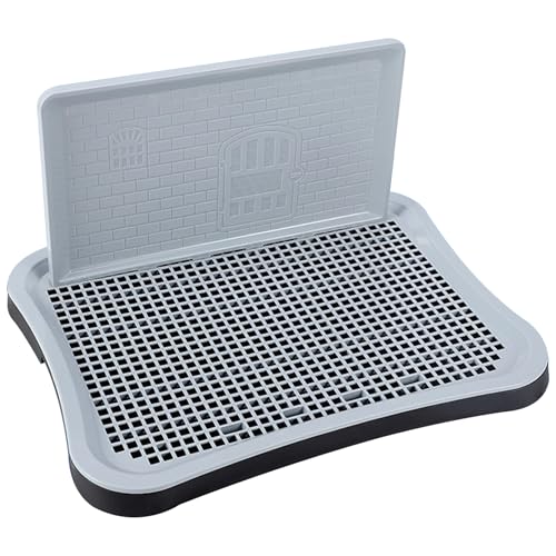 Hundeköpfchen, 20x16 Zoll spritzsicherer Hundetoilette mit Wand- und Urin-Trog, abnehmbar und leicht zu reinigen Haustiervorräte für Zuhause, Haustiergeschäftsdächer Box von NIOMICO