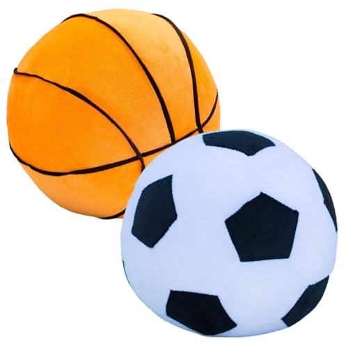 NIOMICO 2Pcs Dog Toy Ball Safe and Fun Short Plush Football & Basketball Stuffed Interactive Dog Toys Stuffed for Indoor Outdoor Pet TrainingDog Football NIOMICO 2Pcs Dog Toy Ball Safe and Fun Short Plush Football & Basketball Stuffed Interactive Dog Toys Stuffed for Indoor Outdoor Pet TrainingDog Football von NIOMICO