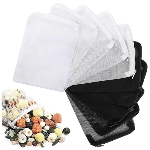 NIOMICO Aquariumfilterbeutel 10pcs 6x8in korrosionsresistente Polyester-Reißverschluss-Aquarium-Medienbeutel für Aktivkohle, Biosphären, Keramikringe Medienbeutel NIOMICO Aquariumfilterbeutel 10pcs 6x8in korrosionsresistente Polyester-Reißverschluss-Aquarium-Medienbeutel für Aktivkohle, Biosphären, Keramikringe Medienbeutel von NIOMICO