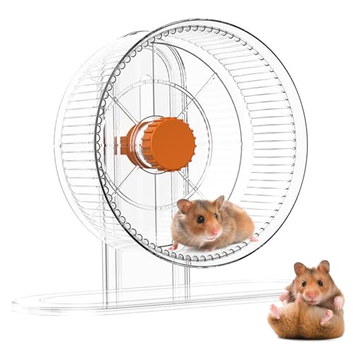 NIOMICO Hamsterrad, Höhenverstellbar transparent 8.86x10.63x8, 27 Zoll PP Plastik Stummes Hamsterrad für Hamster, Rennmäuse, Mäuse und kleine Tiere von NIOMICO