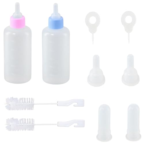 NIOMICO Kätzchenflasche Fütterungskit, kleine Kätzchenflasche mit Reinigungsbürste und Ersatznippeln für Neugeborene Haustiere Welpen Kaninchen kleine Tiere NIOMICO Kätzchenflasche Fütterungskit, kleine Kätzchenflasche mit Reinigungsbürste und Ersatznippeln für Neugeborene Haustiere Welpen Kaninchen kleine Tiere von NIOMICO