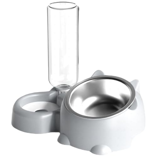 NIOMICO Katzenfutter und Wasserschüssel Set, flitzerfreundliche hochgezogene Katzenfutter und Wasserspender, abnehmbare Haustierschalen von NIOMICO