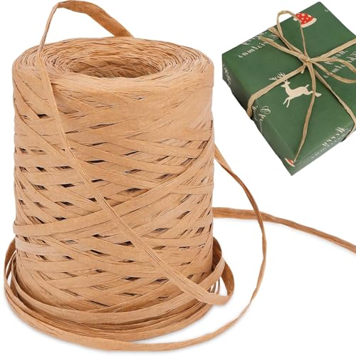 Raffia -Garn, 328 Fuß Raffia -Garn für Häkeln, keine verblassenden Rafia zum Wickeln, Blumenstrauß, Häkelweben, DIY Artsraffia von NIOMICO