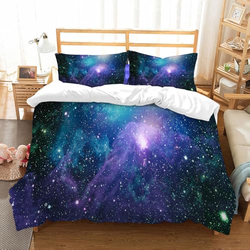 NIOYNJIS Bettwäsche Set 100% Baumwolle ist,Raum viele Lichtjahre von der Erde entfernt. Elemente Dieses Bildes wurden von d,und allem auch für Personen mit Hautsensibilisierung empfohlen 228x264cm von NIOYNJIS