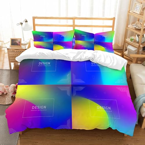 NIOYNJIS Bettwäsche Set 100% Baumwolle ist,Satz von abstrakten Hintergrund-Sammlung passend für Ihr Unternehmen,und allem auch für Personen mit Hautsensibilisierung empfohlen 228x264cm von NIOYNJIS