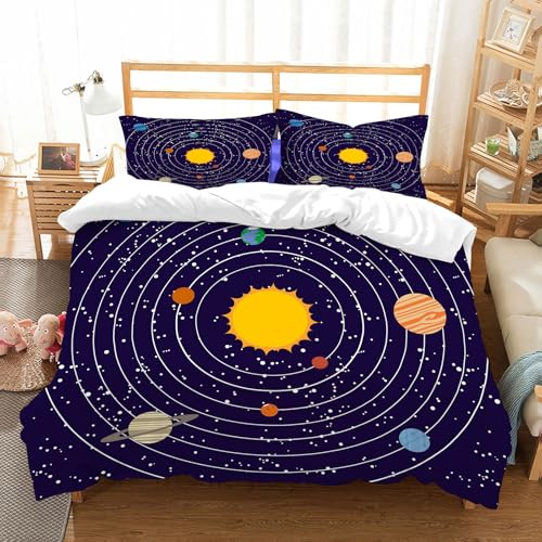 NIOYNJIS Bettwäsche Set 100% Baumwolle ist,Vecotr Sonnensystem-Illustration,und allem auch für Personen mit Hautsensibilisierung empfohlen 228x264cm NIOYNJIS Bettwäsche Set 100% Baumwolle ist,Vecotr Sonnensystem-Illustration,und allem auch für Personen mit Hautsensibilisierung empfohlen 228x264cm von NIOYNJIS