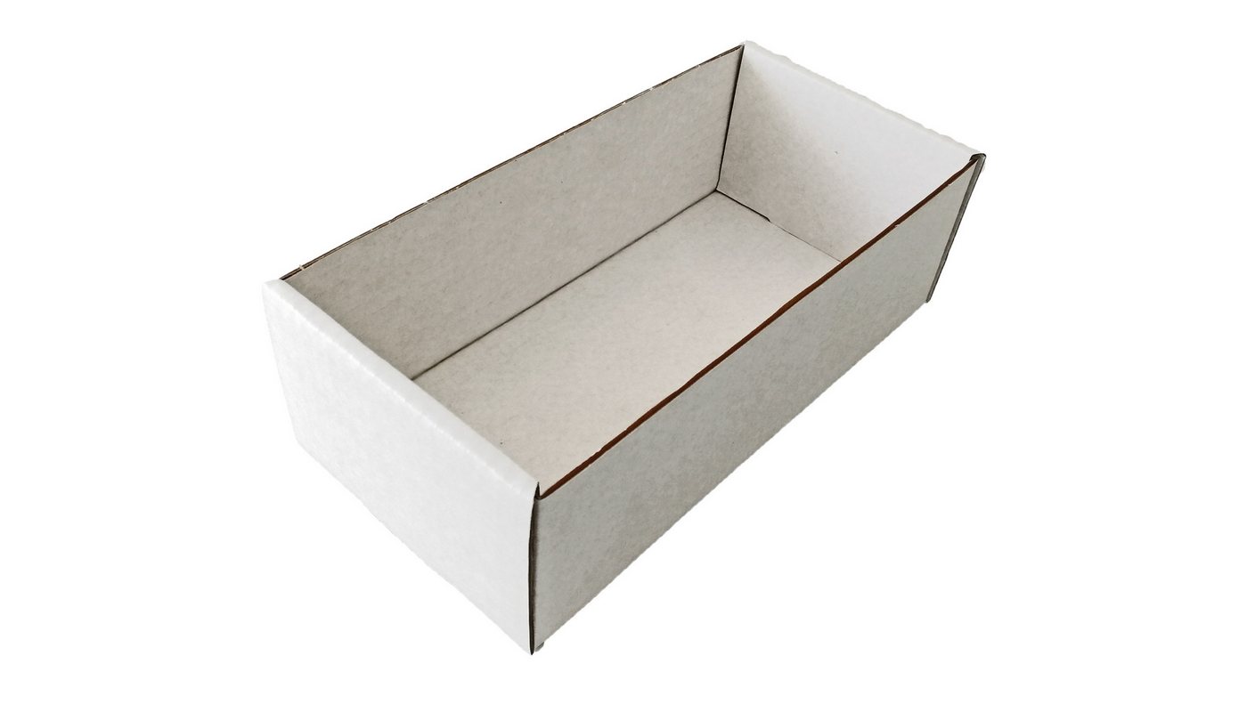 NIPS Aufbewahrungsbox REGAL-TRAY ODO - Regalkasten - Schraubenkarton (20 St), weiß, Breite 11 cm, Tiefe 23 cm, Höhe 7 cm, Wellkarton, Pappe von NIPS