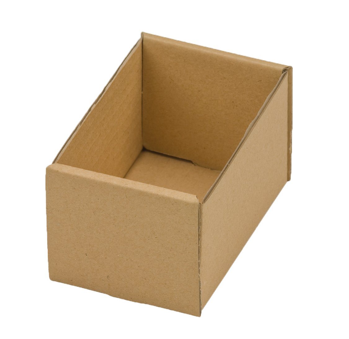 NIPS Aufbewahrungsbox REGAL-TRAY ODO - Regalkasten - Schraubenkarton (20 Stück), braun, Tiefe 8 cm, Höhe 7 cm, verschiedene Breiten, Wellkarton, Pappe von NIPS