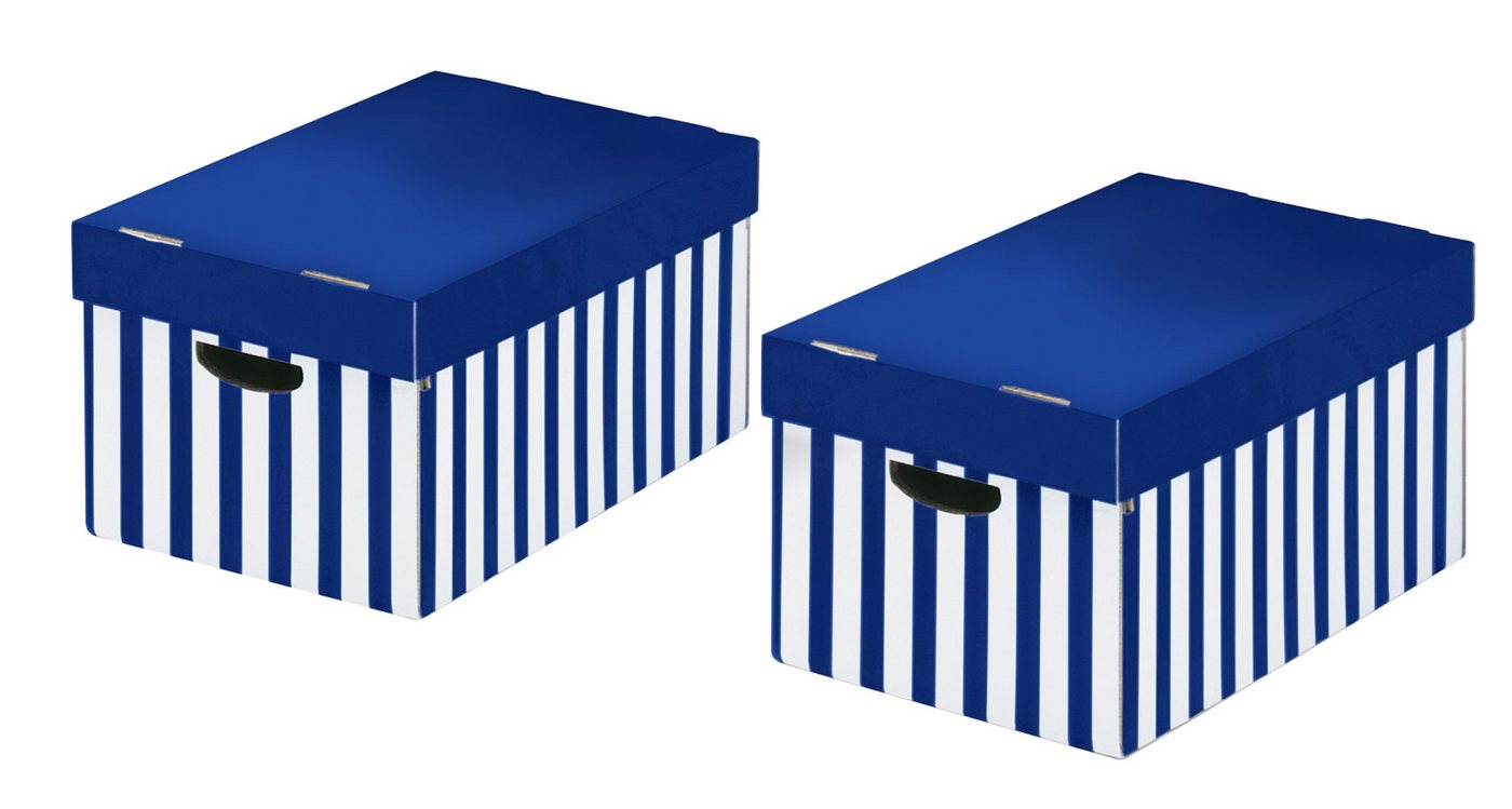 NIPS Aufbewahrungsbox STORE-BOX mit Deckel (2 St), B/H/T: 31 x 24,5 x 52 cm, Wellkarton, Karton, Pappe von NIPS