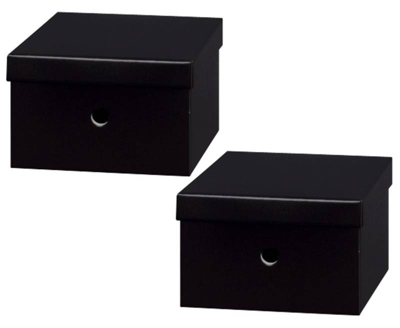 NIPS Aufbewahrungsbox UNI COLOUR (2 Stück) Mehrzweckbox mit Deckel (Spar-Set), B/H/T: 26,5 x 16,5 x 26,5 cm, Wellkarton, Karton, Pappe von NIPS