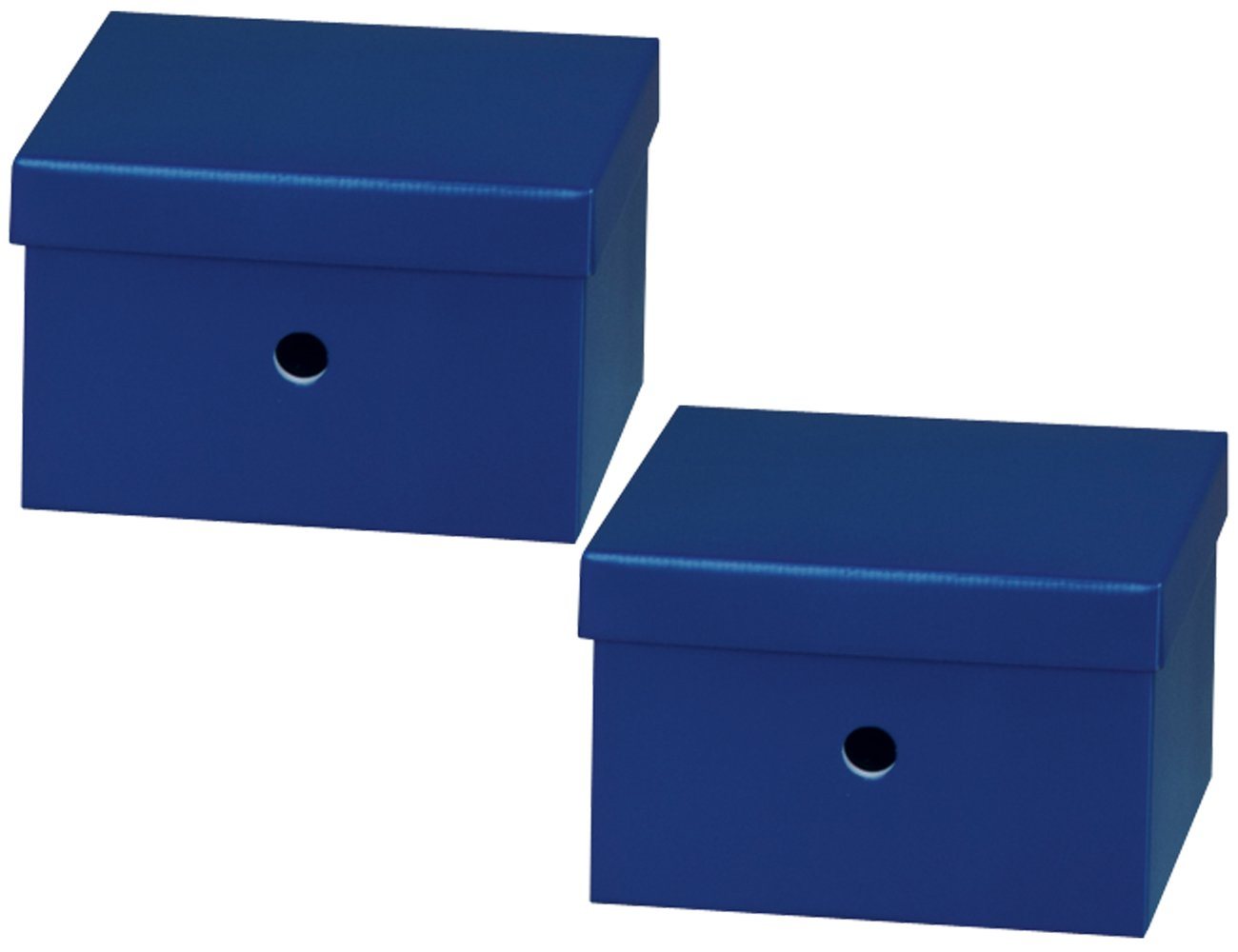 NIPS Aufbewahrungsbox UNI COLOUR (2 Stück) Mehrzweckbox mit Deckel (Spar-Set), B/H/T: 26,5 x 16,5 x 26,5 cm, Wellkarton, Karton, Pappe von NIPS