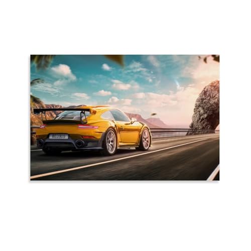 NIPSER Cars Porsche 911 Gt2 Rs 5k Poster für Wandposter für Zimmer, ästhetische Raumdekoration, Teenagerzimmer-Dekor für Mädchen, Wanddekoration, 50 x 75 cm von NIPSER