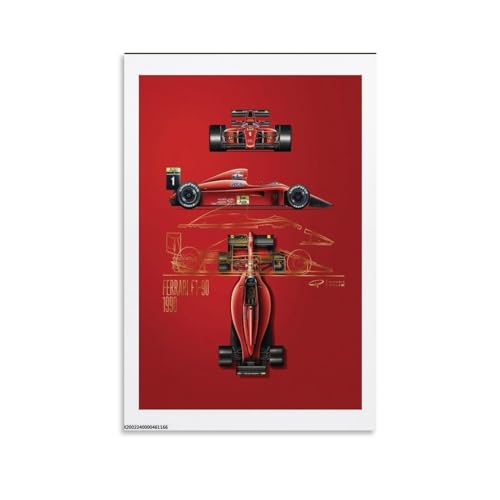 NIPSER Ferrari F1 90 Poster für Wandposter für Zimmer, ästhetische Raumdekoration, Teenagerzimmer-Dekor für Mädchen, Wanddekoration, 30 x 45 cm NIPSER Ferrari F1 90 Poster für Wandposter für Zimmer, ästhetische Raumdekoration, Teenagerzimmer-Dekor für Mädchen, Wanddekoration, 30 x 45 cm von NIPSER