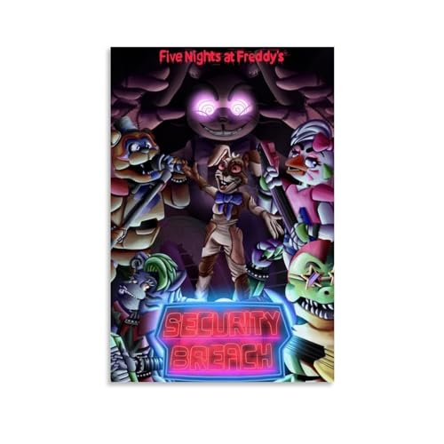 NIPSER Wandkunst-Albumcover 2023 FNAF Filmposter, Set mit 6 Teenager-Raum-Dekor, ästhetischer Film für Schlafzimmer, Dekoration, 20 x 30 cm von NIPSER