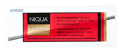 Laubsägeblätter NIQUA ULTRA Nr: 1 Abmessung 0,30 mm x 0,77 mm Dutzend (12 Stück) von NIQUA