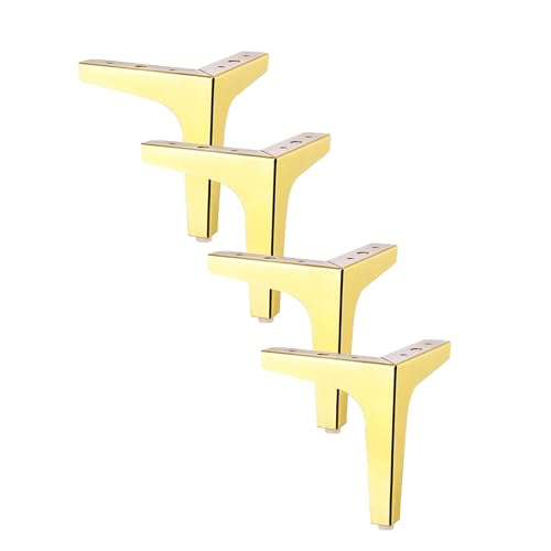NIRNHYRUR Möbelbeine Möbelbeine Sofabeine 4er Set, Moderne Tischbeine Metall Dreieck Möbelfüße, Sofafuß Couchbeine von NIRNHYRUR