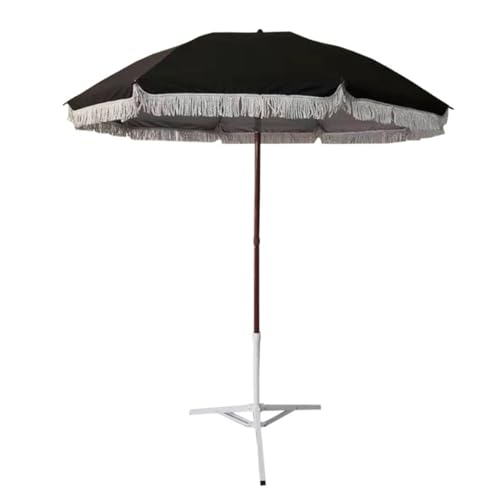 Raffhalter für Vorhänge 6,5 Patio-Regenschirm-Fransen-im Freien Quaste Regenschirm Stahlmast und Rippen Druckknopf-Neigungs-Strandschirm-Schatten von NIRNHYRUR