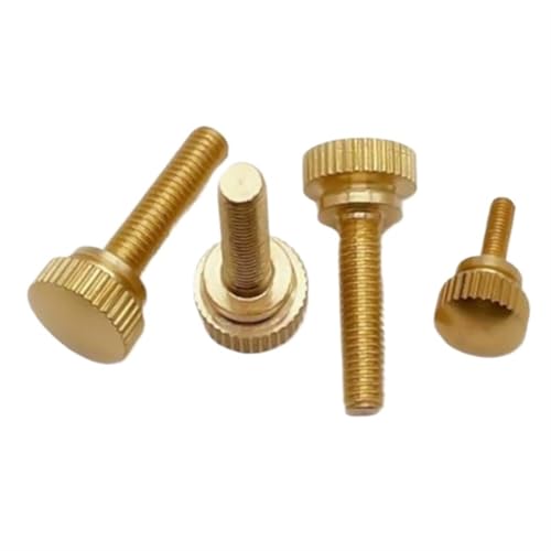 Schraube, Rändelschraube, 10 STÜCKE M3 M4 M5 M6 Handfest anziehen Messing Rändelschrauben Kupfer Twist Computer Chassis Bolzen Daumenschraube(8mm,M5) von NIRNHYRUR