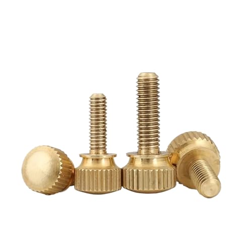 Schraube, Rändelschraube, 10 STÜCKE M3 M4 M5 M6 M8 Handfest anziehende Messing-Rändelschrauben Kupfer-Dreh-Rändelschrauben Computer-Chassis-Schraube Daumenschraube(8mm,M5) von NIRNHYRUR