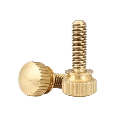 Schraube, Rändelschraube, 5 STÜCKE M3 M4 M5 M6 Handfest anziehen Messing Rändelschrauben Kupfer Twist Computer Chassis Bolzen Daumenschraube(25mm,M3) von NIRNHYRUR