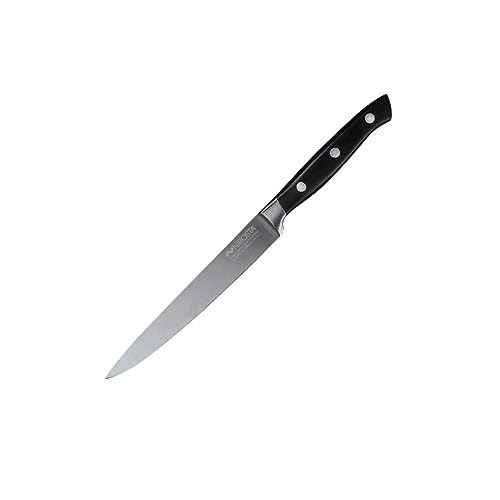 Nirosta Universalmesser Trinity 25 cm – Hochwertiger Edelstahl – Scharfes Messer in Profi-Qualität für Obst, Gemüse & Co – Handgeschärfter Taper-Klingenschliff – Schwerer Griff mit Fingerschutz von Nirosta