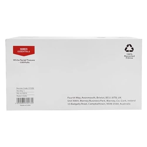 Nisbets Essentials Handtücher, 1-lagig, Weiß, 100 Blatt, 36 Stück von NISBETS