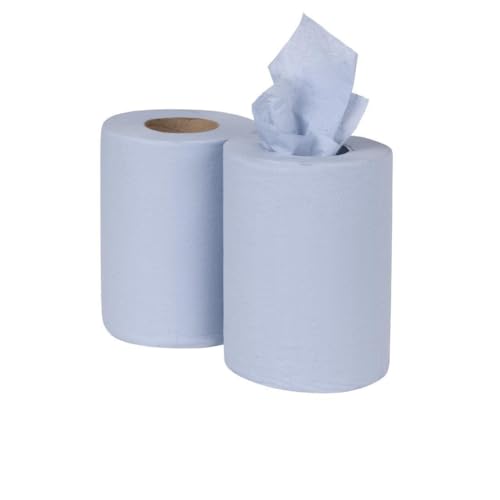 Nisbets Essentials Rolle mit Zentralentnahme, 2-lagig, 80 m, Blau, 2 Stück von NISBETS