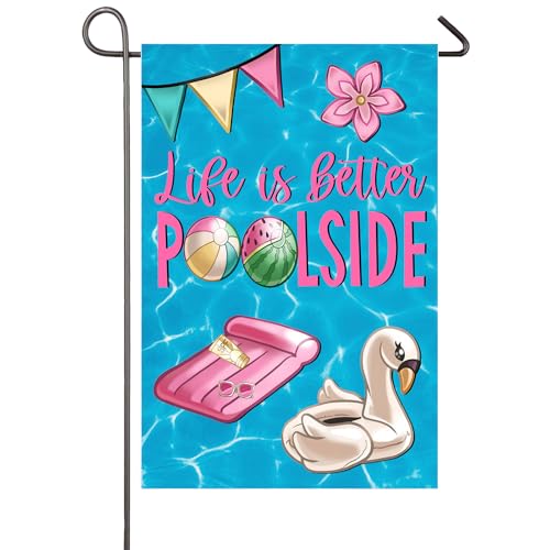 Life is Better at the Pool Gartenflagge GF258 von NISEVAN