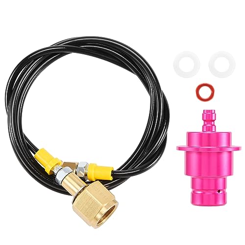 NISHZHU CO2 Adapter Hochdruckschlauch 1.5m, Adapter Direktanschluss auf größere CO2 Tank (W21.8-14) für &Stream Wassersprudler Duo,Art,Terra und Quick Connect von NISHZHU