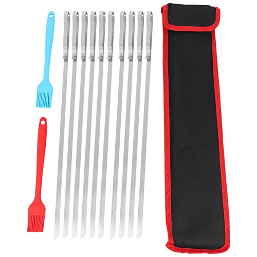 NISHZHU Grill SpießE, 17 10 STÜCK Edelstahl Flach Metall BBQ Kabob Spieß, GroßE Kebabs, die Wieder Verwendet Werden KöNnen, Utensilien NISHZHU Grill SpießE, 17 10 STÜCK Edelstahl Flach Metall BBQ Kabob Spieß, GroßE Kebabs, die Wieder Verwendet Werden KöNnen, Utensilien von NISHZHU