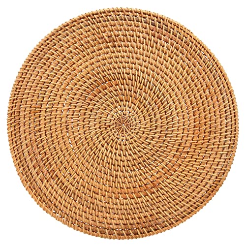 NISHZHU Hand Gewebte Rattan Tisch Sets, Runde Wicker Tisch Sets, NatüRlich Gewebte Tisch Sets für Den Essen Tisch, BestäNdige Matten von NISHZHU
