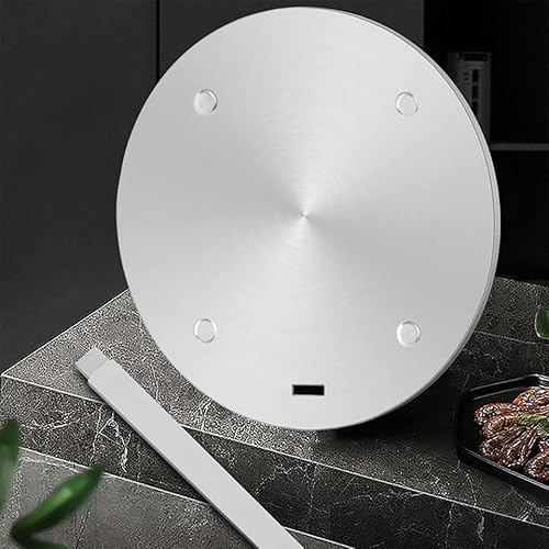 28 cm Wärme-Diffusor-Leitungsplatte für Gas-Elektronikherd, NISPOTDOR Wärmediffusor, Kochen, Induktionsadapter, Simmerplatte mit abnehmbarem Griff für Milch, Kaffee, Kochgeschirr von NISPOTDOR