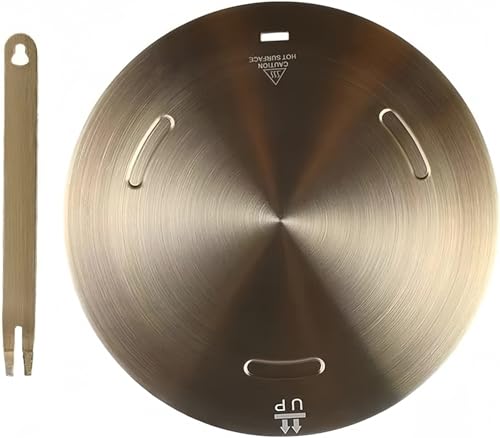 Wärmeverteiler für Induktions-Gasherd, Induktionskochfeld-Adapterplatte, NISPOTDOR Simmer Herd Diffusorplatte für Küche Arbeitsplatte mit abnehmbarem Griff, 16 cm von NISPOTDOR