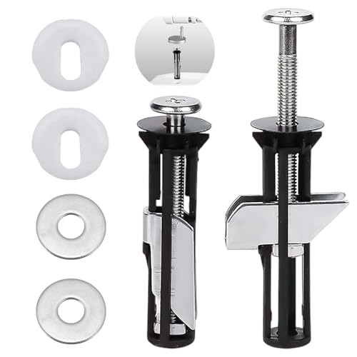 2 Stück Toilettensitz Schraubensatz, WC Sitz Befestigung, Edelstahlmutter Schraube, Toilettendeckel Wartung Zubehör für Toilette Top Montage Schrauben Zubehör, Einfach zu installieren 2 Stück Toilettensitz Schraubensatz, WC Sitz Befestigung, Edelstahlmutter Schraube, Toilettendeckel Wartung Zubehör für Toilette Top Montage Schrauben Zubehör, Einfach zu installieren von NISYQHA