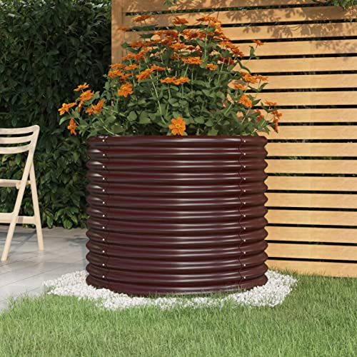 NITCA Hochbeete Für Garten Hochbeet Runde Metall Braun 80 x 80 x 68 cm Pflanzkübel Gartenbeet Hochbeet Metall Pulverbeschichteter Stahl Blumenkasten Balkon Pflanzgefäß Gartenbeet NITCA Hochbeete Für Garten Hochbeet Runde Metall Braun 80 x 80 x 68 cm Pflanzkübel Gartenbeet Hochbeet Metall Pulverbeschichteter Stahl Blumenkasten Balkon Pflanzgefäß Gartenbeet von NITCA
