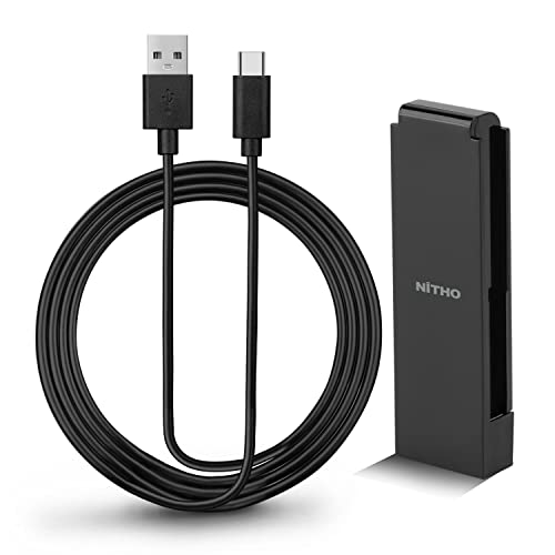 NITHO Charge and Play Grip Kompatibel mit Switch Dual Controller, 4 Meter extra langes Type-C Kabel ermöglicht das Spielen während des Ladens, Dual Handles Adapter für Switch von NITHO