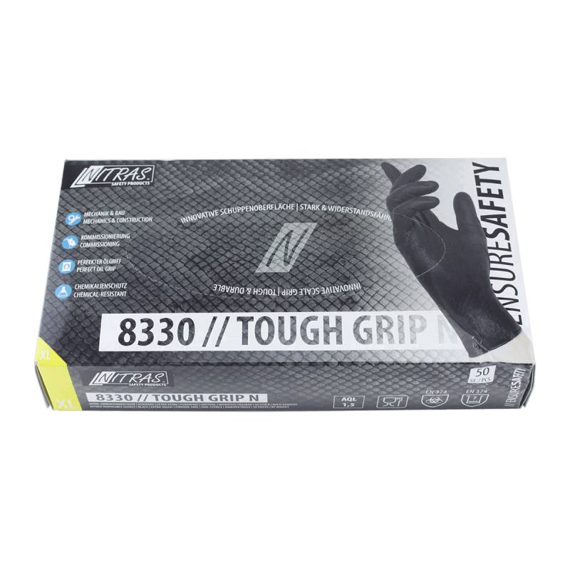 NITRAS TOUGH GRIP N 50er Box Einmalhandschuhe Nitril schwarz von NITRAS - AS Arbeitsschutz GmbH
