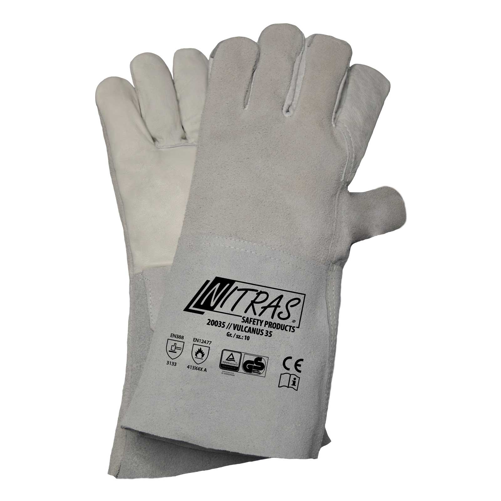 NITRAS 20035 Vulcanus Schweisserhandschuhe - 5-Finger Handschuhe - div. Größen Größe:11 von NITRAS
