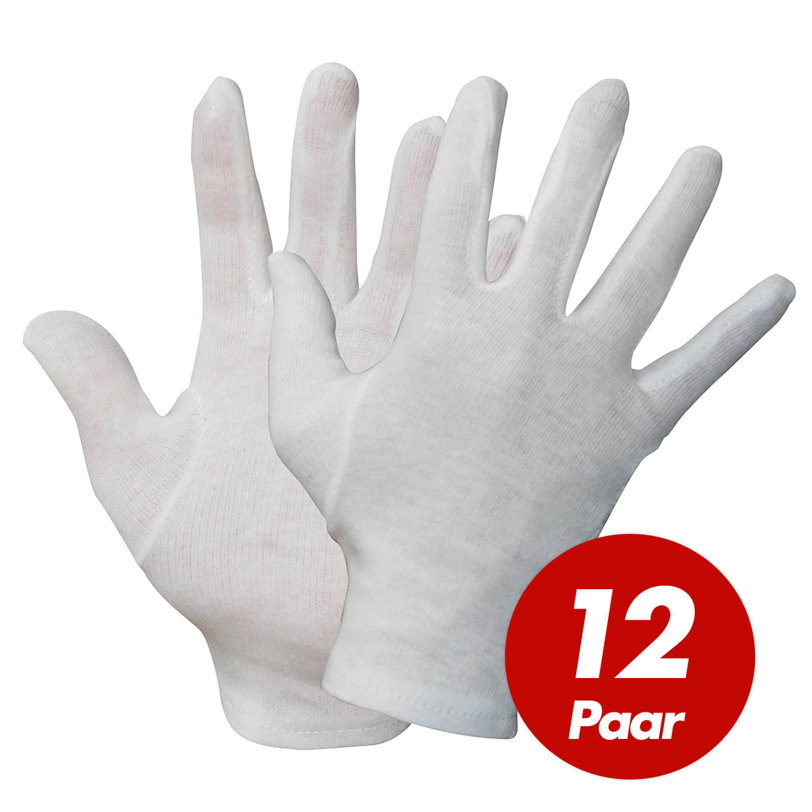 NITRAS Baumwoll Trikot-Handschuhe, Unterziehhandschuhe, Handschuhe - VPE 12 Paar Größe:9 von NITRAS