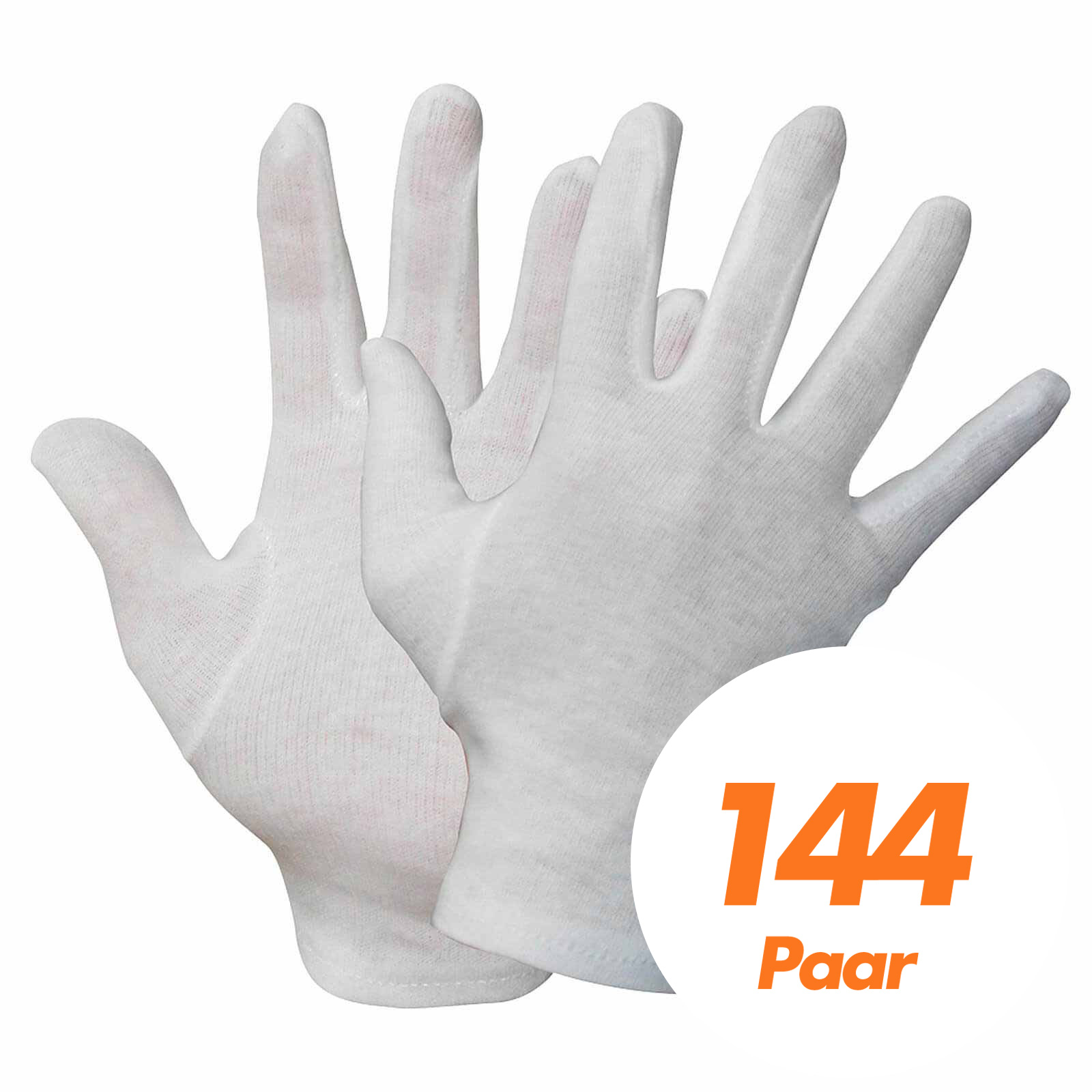 NITRAS Baumwoll Trikot-Handschuhe, Unterziehhandschuhe, Handschuhe VPE 144 Paar Größe:7 von NITRAS